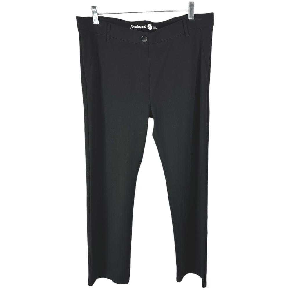 Betabrand Classic Dress Pant Yoga Pants Straight Size XL Petite Black